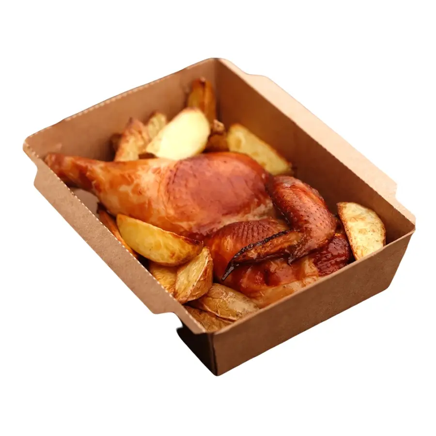 Половина курча з запеченою картоплею з розмарином