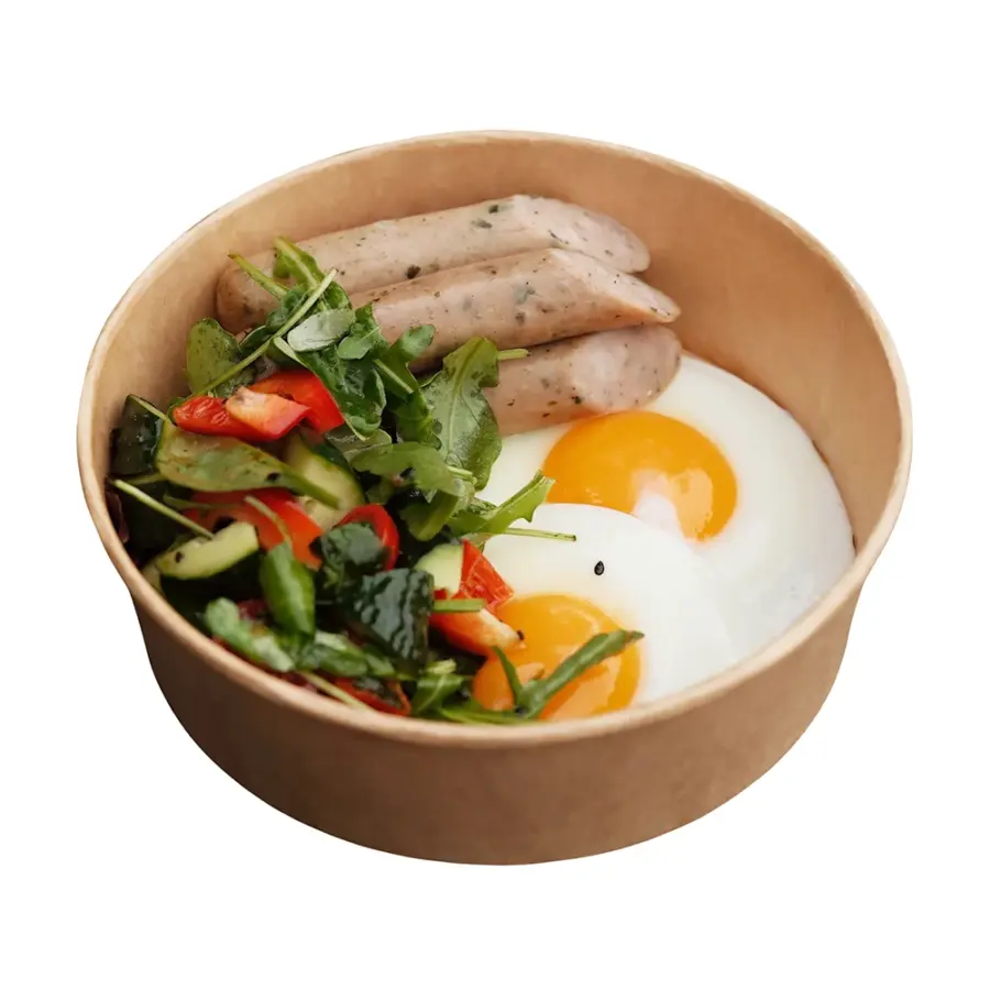 Яєчня з курячими ковбасками